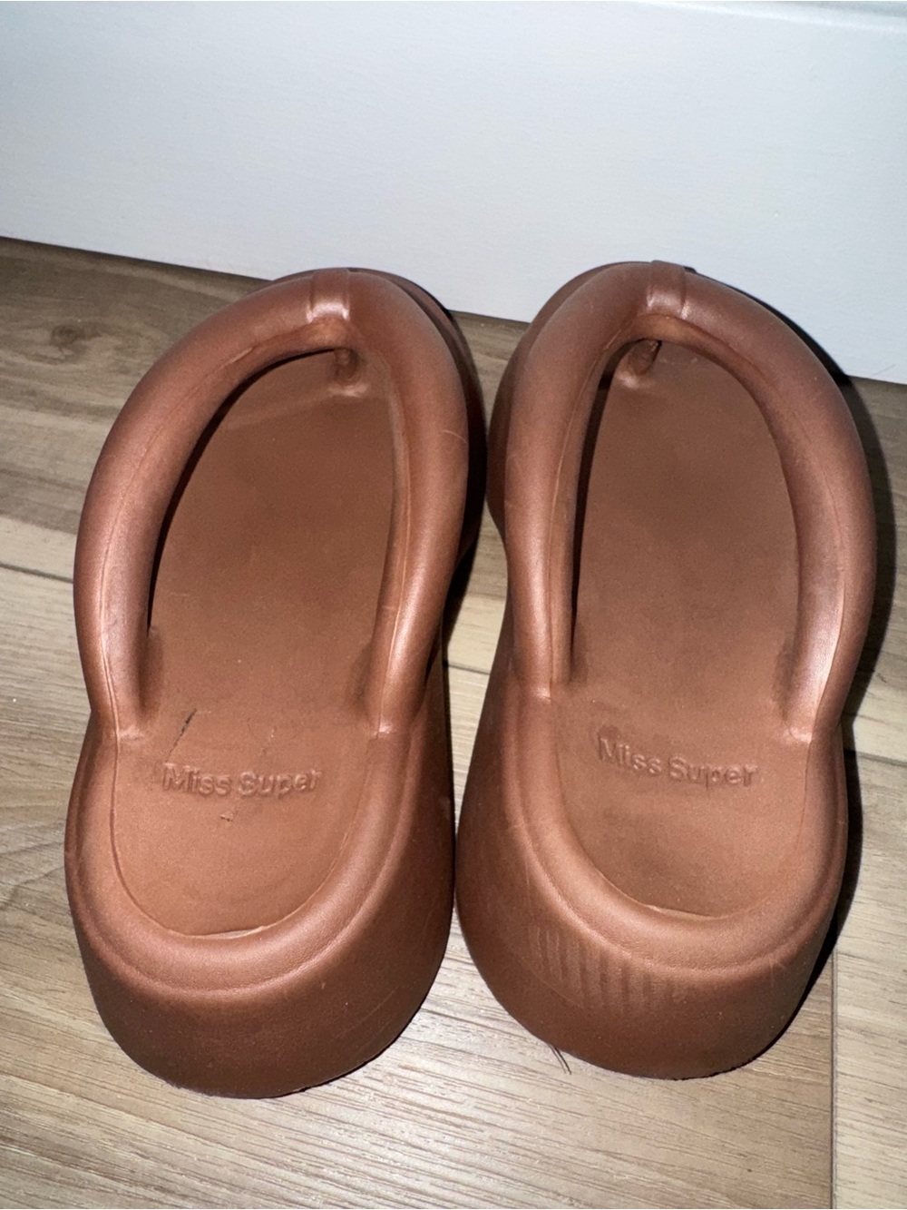 Brown Chunky Platform Thong Sandals - Picture 3 of 4
